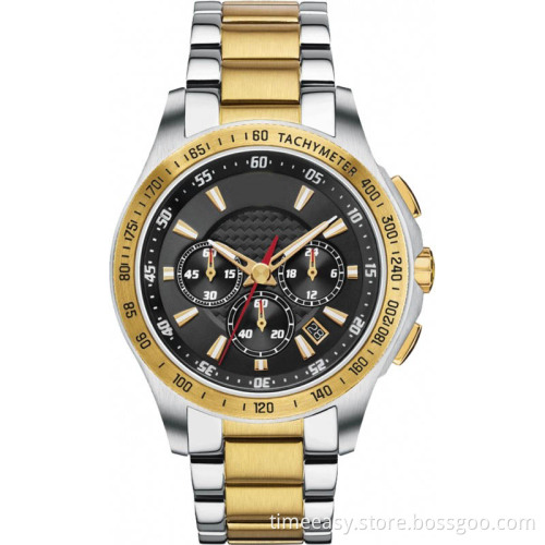 2014 Fashion Quality Men's Japan Movement Watches, Stainless Steel Wrist Quartz Watch, Plating Black Gold and Rose Gold Watch Factory Price Watch 2014
